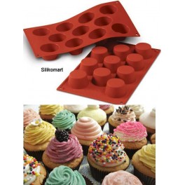 STAMPO IN SILICONE NR. 11 MUFFIN CUPCAKE ø51 MM H 28 MM SILIKOMART (delizie - semifreddi - dolci - cioccolata)