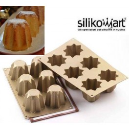 STAMPO IN SILICONE ORO 6 MINI PANDORO mm 75x60 IN GIFT BOX LET'S CELEBRATE di SILIKOMART