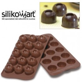 STAMPO CIOCCOLATINI IN SILICONE IMPERIAL (15 semisfere Ø 28 h 20 mm) della linea Easy Choc di SILIKOMART