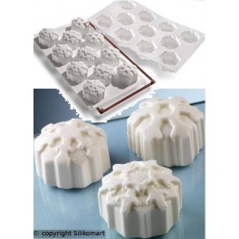 STAMPO IN SILICONE SF 115 SNOWFLAKES 11 FIOCCHI DI NEVE IN GIFT BOX LET'S CELEBRATE di SILIKOMART